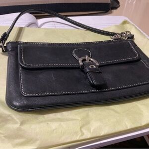 Coach Black Vintage Wristlet.